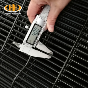 Bền PVC tráng rõ ràng xem cong hàn dây lưới 358 chống leo lên hàng rào Bảng điều chỉnh 6 feet với 3D mô hình cho ranh giới tường - Product Image 6