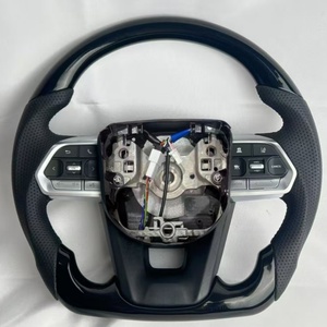 Volante Deportivo de Cuero Negro para <span class=keywords><strong>Lexus</strong></span> <span class=keywords><strong>LC</strong></span> <span class=keywords><strong>500</strong></span> 500h 2016-2026, Mejora Interior, Volante Personalizado - Product Image 4