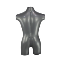 Mannequin de vitrine commercial gris en PVC, buste suspendu, mannequins gonflables