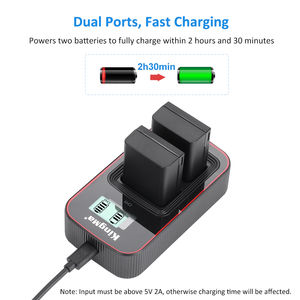 Kit Batteria Ricaricabile KingMa EN-EL25 Completamente Decodificata (2 Pezzi) e Caricabatterie LCD Doppio per Fotocamera Nikon Z-FC Z-50 - Product Image 4