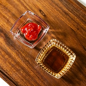 Cuenco de vidrio para condimentos, plato para salsas, cuenco para condimentos doméstico, plato para salsa de soja, vinagre, plato para guarniciones, plato para aperitivos - Product Image 1