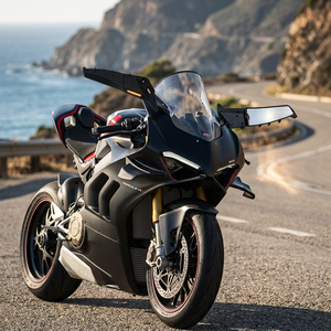 Rétroviseur de moto à LED avec clignotants intégrés et aile fixe - Rétroviseur latéral rotatif pour YAMAHA GSR Race 600 - Product Image 5