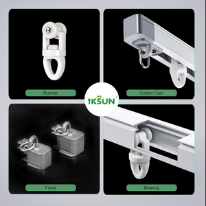 Éclairage d'hôtel Iksun monté au plafond extrusion d'aluminium simple rail de rideau extensible rail de rideau ajustable - Product Image 4