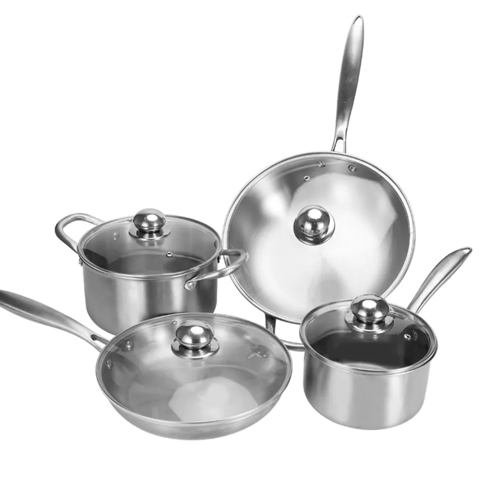 Set Panci Makan Stainless Steel 3 Lapis Peralatan Masak Anti Lengket Kualitas Tinggi