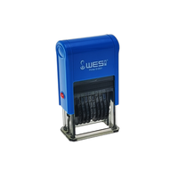 Tampon en caoutchouc WES SELLOS tampon alphabet rectangle 8 chiffres D-0531