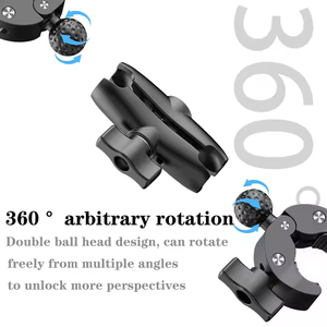 Support de poignée de vélo à double tête à bras magique de 60mm pour Gopro Hero 13 12 11 10 9 <span class=keywords><strong>8</strong></span> - Product Image 3