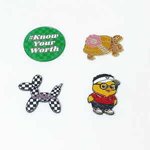 Заводская цена, оптовая продажа, Пользовательский логотип, металлический мяч для гольфа, персонализированная симпатичная мягкая эмалированная булавка с магнитным зажимом для шляпы - Product Image 3