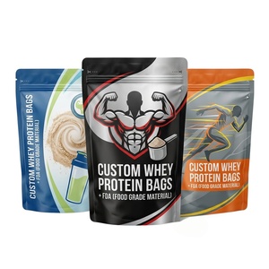 FDA Approved 250g 500g Fitness Powder Stand up Pouch Accept Private Label Matte Finish Food Grade Material Fast Delivery - Product Image 1