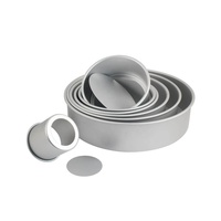Juego de moldes para pasteles redondos, moldes para pasteles de aluminio de 4 ", 6" y 8 "con Base extraíble, moldes redondos para hornear pasteles para bodas, fiestas de cumpleaños