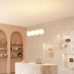 Hiện đại sữa thủy tinh màu trắng mặt dây đèn 3 Quả Cầu G9 mặt dây đèn cho bàn ăn 2263 - Product Image 1