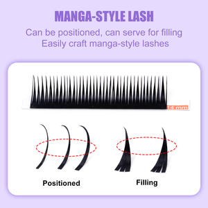 Extensiones de Pestañas Premade en Volumen 5D <span class=keywords><strong>Flora</strong></span> con Puntas Efecto Mojado - Product Image 5