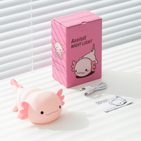 Nouvelle veilleuse créative en silicone LED rechargeable par USB, silhouette de panda rouge pour bébé, à tapoter, lumière blanche chaude pour chambre à coucher