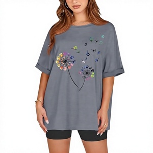 T-shirts Oversize d'Été pour Femmes – Vente Chaude Directe Usine, Fabrication OEM, Imprimés Graphiques, Coupe Ample et Carrée, 100% Coton 240 GSM - Product Image 5