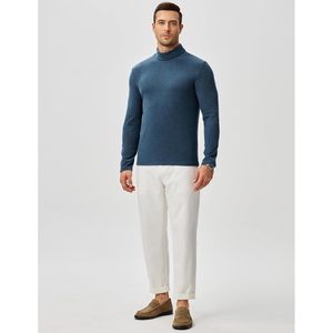 Pull-over léger à manches longues décontracté pour hommes personnalisé Chemises à col roulé thermique Maillot de corps Top Slim Fit - Product Image 6
