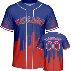 Maillots de baseball personnalisés surdimensionnés pour fans, cadeaux unisexes à manches courtes, anti-transpiration, antibactériens, anti-UV, imprimés et cousus - Product Image 3