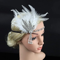 Bandeau à clapet Vintage, grand Gatsby feuille diadème, couvre-chef pour Costume marguerite Buchanan, accessoire de cheveux fantaisie des années 1920