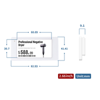 Etiqueta Electrónica Digital para Estantes COMPAX de 2.66'' con Pantalla de Papel Electrónico de 4 Colores, IP65, para Interiores, Resistente a Bajas Temperaturas, Actualización Remota Inalámbrica