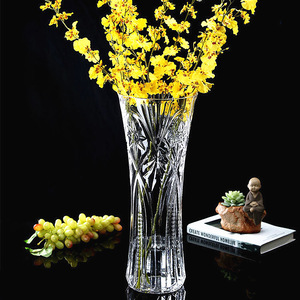 Vase en verre épais extra-large pour mariage et usage domestique, décoration transparente en bambou porte-bonheur pour le salon - Product Image 2