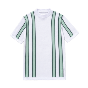 DovFanny Cooling Fabric Men's Knitwear Street Style Embroidered Casual <b>Shirt</b> Knitted <b>Sweater</b> Gym Wear T-<b>Shirt</b> Quick Dry Striped - Product Image 1