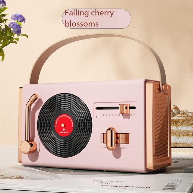 Wholesale Smart Home Portable Retro Bluetooth Speaker with Touch Control Fashionable Vinyl Record Player Mini Sound System