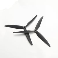 Hélice de 10 pouces 1050 à trois pales en fibre de verre et nylon pour drones et machines de traversée, en matériau PC