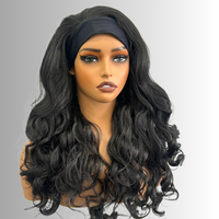 Perruque bandeau Body Wave en cheveux humains, prête à porter, sans dentelle, sans colle, courte, fabriquée à la machine, pour débutants