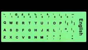 夜光键盘贴纸笔记本电脑桌面电脑字母布局贴纸西班牙语英语俄语阿拉伯语法语 - Product Image 2