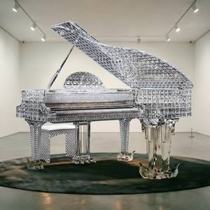 Piano à queue professionnel pour galerie d'art, transparent, conforme aux normes CE, RoHS, Reach, forme unique, piano à queue en cristal pour événements - Product Image 6