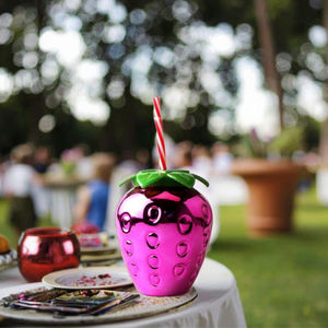 Gobelet en plastique réutilisable en forme de fruit, phosphorescent, sans BPA, anti-fuite, 20 oz, écologique, avec paille, portable, pour fêtes - Product Image 5