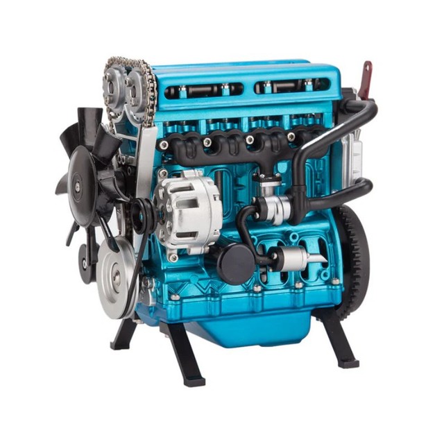 Rc Toy Engine Model All Metal Mini Engine Model Assembled Diy Simulation In-line Four-cylinder