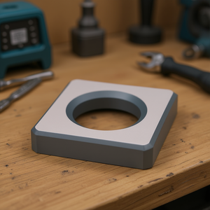 Plaque de base Fervic pour outils électriques, design carré avec trou central - Product Image 3