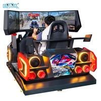 Simulateur de course automobile à six axes à trois écrans, machine de jeu vidéo de course, simulateur de conduite VR