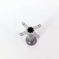 Colonne de guidage LED à 4 broches en PC transparent moulé sous pression CNC, avec 4 pieds pour montage sur circuit imprimé traversant