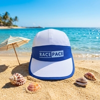 Casquette de camping 5 panneaux personnalisée avec logo découpé au laser, perforée, séchage rapide, maille respirante, polyester imperméable, légère, unisexe, vente en gros