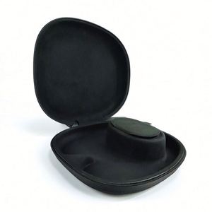 Étui de voyage personnalisé noir pour écouteurs, coque rigide avec plateau en EVA et fermeture éclair, certifié BSCI, en nylon et cuir, pour le rangement - Product Image 5