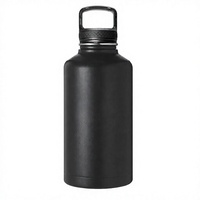E T EASYTAO Bouteille isotherme en acier inoxydable avec 2 couvercles, double paroi, bouchon anti-fuite, garde au froid 24h et au chaud 12h (64 oz)