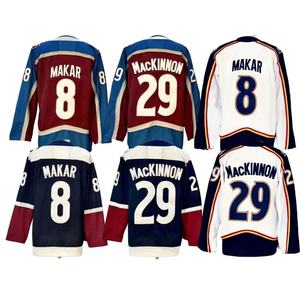 Camisetas de Hockey sobre Hielo de Colorado para Hombre 2026, Cosidas # 29 Nathan MacKinnon # Camiseta Deportiva de Poliéster Bordada con el Número 8 de Cale Makar, de Secado Rápido y Transpirable - Product Image 1