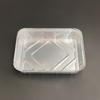 Barquette alimentaire rectangulaire en aluminium certifiée pour la restauration collective et le stockage en chaîne du froid