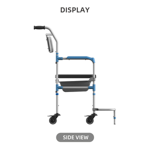 Fauteuil roulant pour toilettes et douche spécifiques aux personnes âgées/handicapées - Design antidérapant, pliable, essentiel pour les soins à domicile - Product Image 4