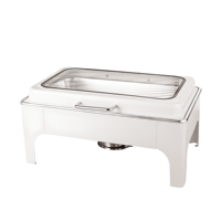 Réchaud de buffet rectangulaire 9L en acier inoxydable (gaz/carburant/électrique) – Ensemble professionnel pour la restauration – Marque RRR