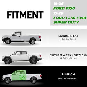 บันไดข้างรถยนต์ บาร์กันกระแทกข้าง บันไดข้างสำหรับรถฟอร์ด F250 F350 ซูเปอร์ดิวตี้ รุ่นปี 1999-2016 แบบแค็บยาว ประตูหลังขนาด 3/4 - Product Image 2