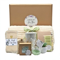 Coffret Cadeau Bien-être Confortable avec Chauffe-Cire Parfumée, Essentiels Faits Main et Boules de Bain Effervescentes