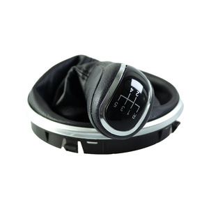 Skoda Fabia Mk2 Gear <b>Shift</b> <b>Knob</b> Black Leather 5 Speed Ergonomic Car Accessory - Product Image 3
