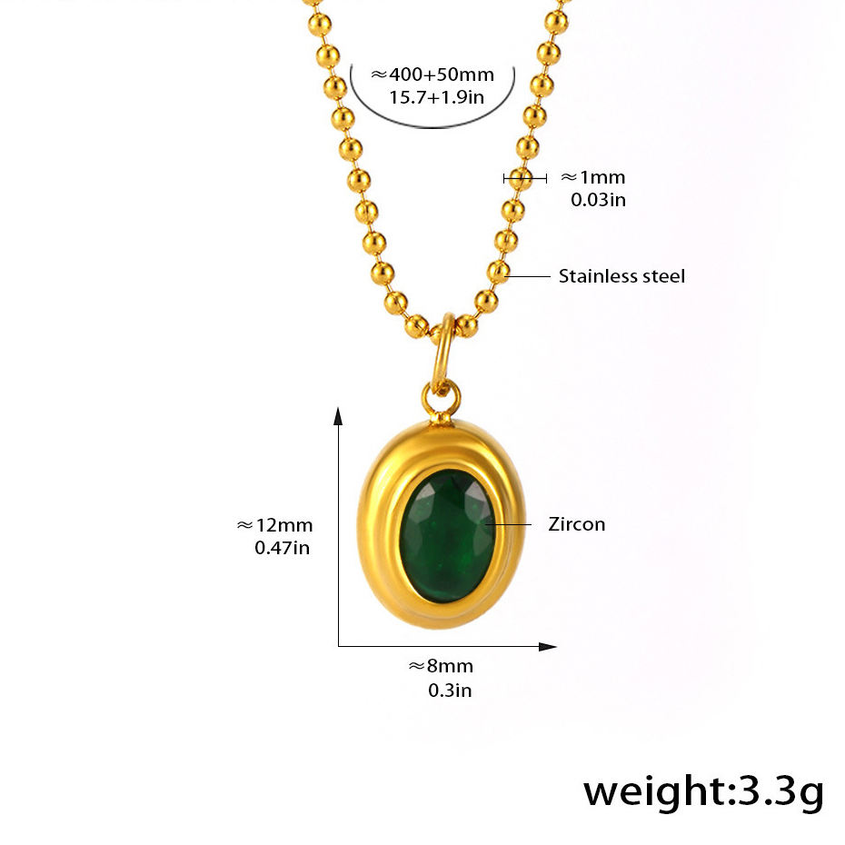 Single Pendant - Gold/Green