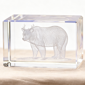 Cubo de Cristal Grabado con Láser 3D, Rosa Brillante Creativa, Regalo Ecológico Vintage para el Día de San Valentín, Regalo de Cumpleaños, Airose - Product Image 2