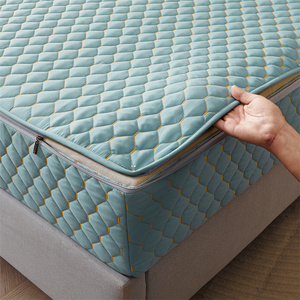 <span class=keywords><strong>Protège</strong></span>-<span class=keywords><strong>matelas</strong></span> matelassé de luxe avec fermeture éclair, épaissi, enveloppement 6 côtés, personnalisable, confortable, pour la maison et l'hôtel - Product Image 3