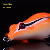 Leurre de pêche LUTAC à double hameçon, type grenouille à bec pointu, pour lancer à longue distance, pour la pêche au blackfish en eau douce