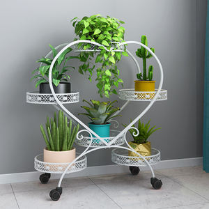 6つの鉢植え用メタルプラントスタンドラック、屋内植物用フラワースタンド、屋外プラントスタンド、パティオガーデンリビングルーム用 - Product Image 3