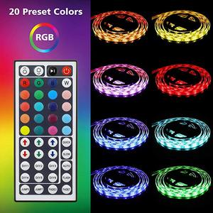 Kit de bande lumineuse flexible RGB avec télécommande Wi-Fi via application musicale intelligente, 150/300 LED SMD 5050, 12V, éclairage d'ambiance TV, 5m/10m, cuivre - Product Image 5