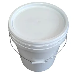 Barato pequeno grande 5 litros 10 litros 20 ltr segura pintura pipoca balde de plástico branco com tampa alças preço